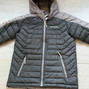 Columbia winter jacket size 14, black and grey